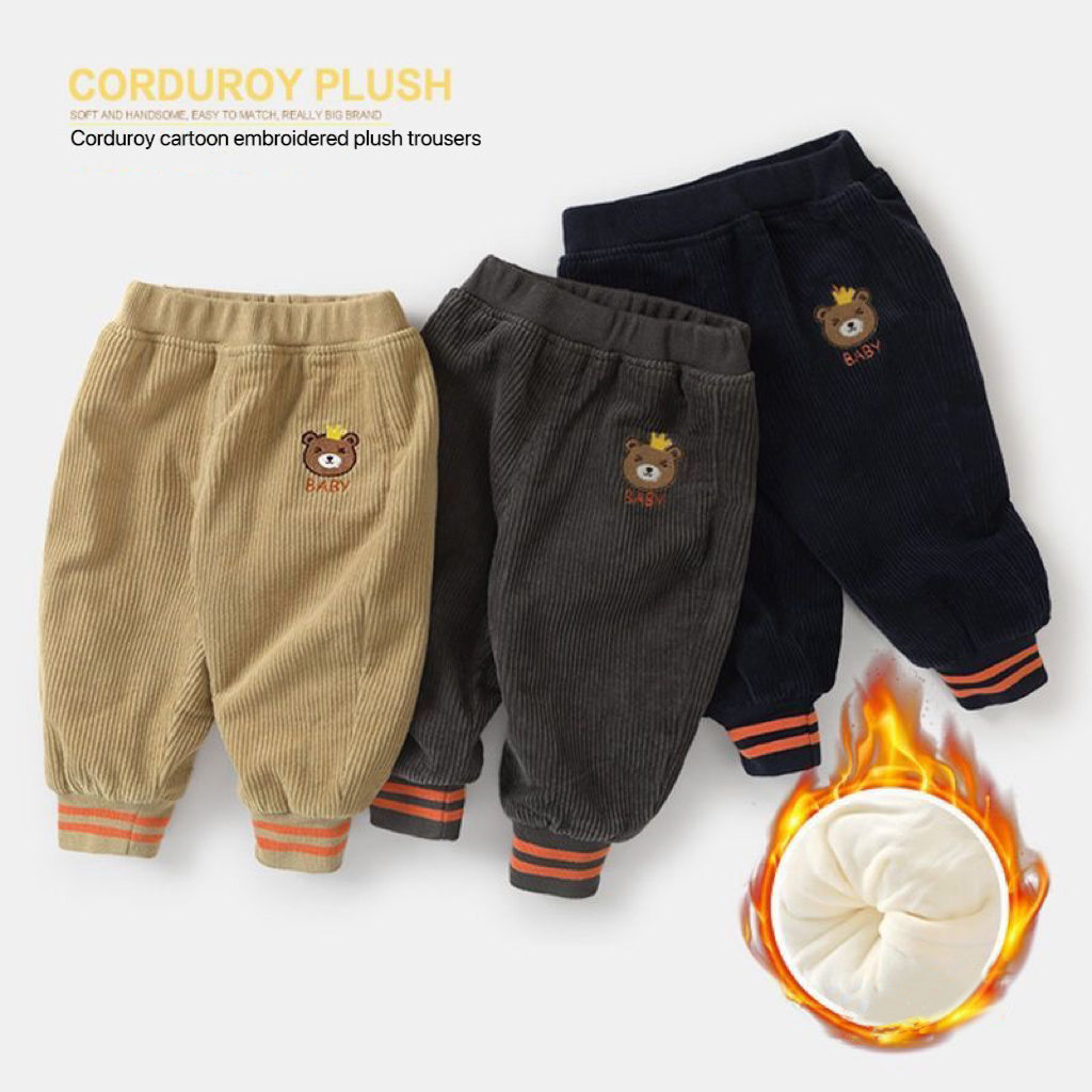 Corduroy Pant Warm - 1pcs Boys Girls Winter Velvet Corduroy