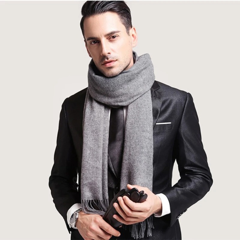 2025 Wool Scarves Winter Soft  - огляд і ціна Wool Scarf Men