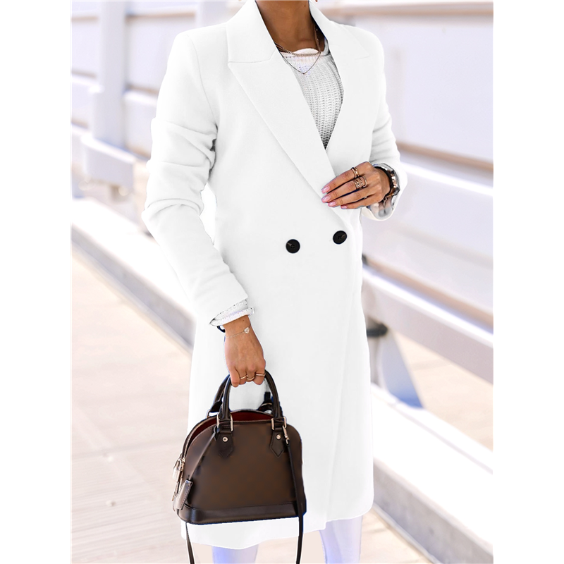 CYCLI-Women Long Wool Coats Fo - огляд і ціна Wool Coat Peacoat