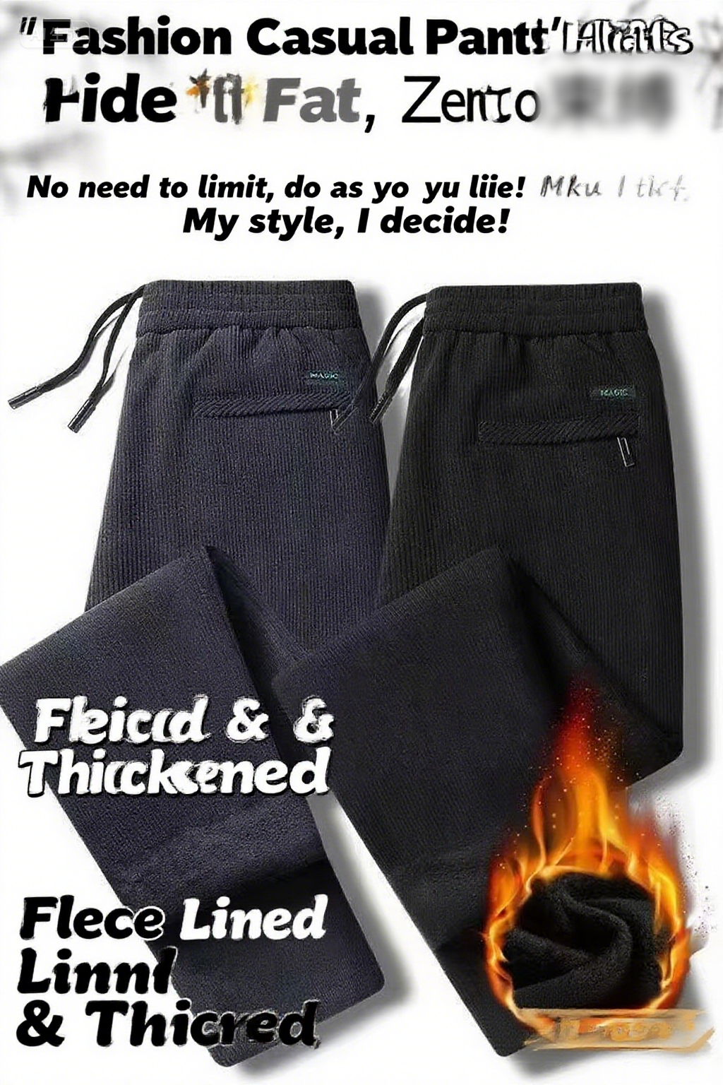 Black gray men's corduroy and  - огляд і ціна Corduroy Pant Warm