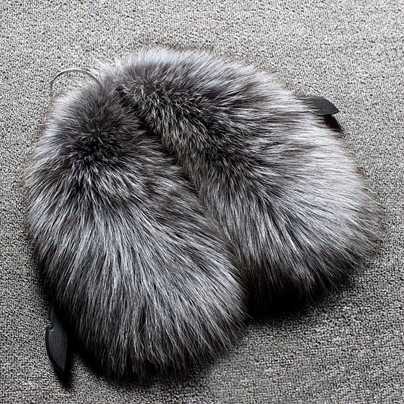 Real wool collar whole fur fox - огляд і ціна Wool Scarf Men