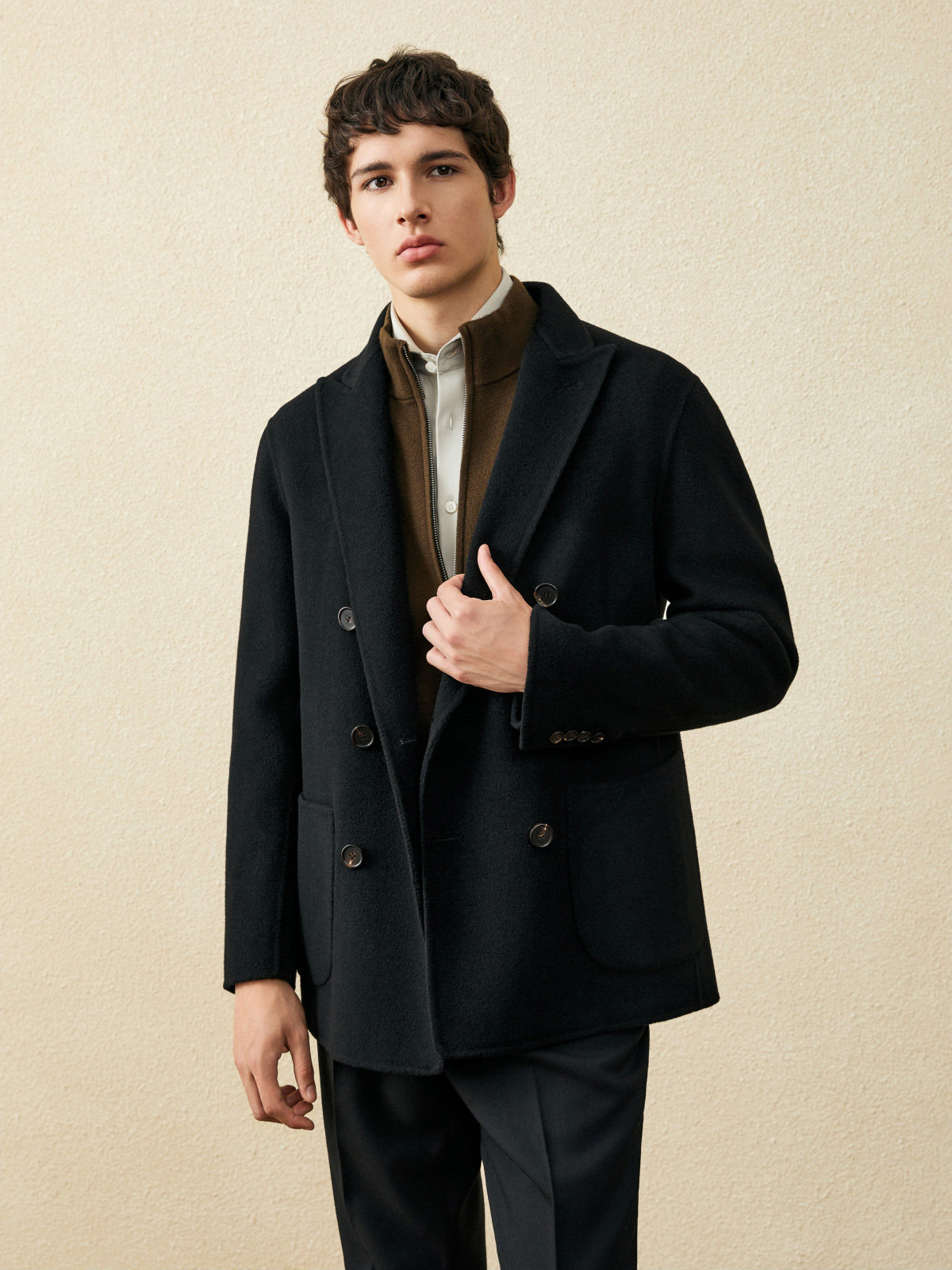 Men‘s 100% Wool Short Coat | B - огляд і ціна Wool Coat Peacoat