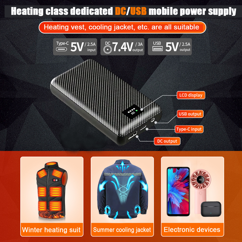 Ranwomen 30000/40000mAh Powerb - огляд і ціна Heated Vest Battery