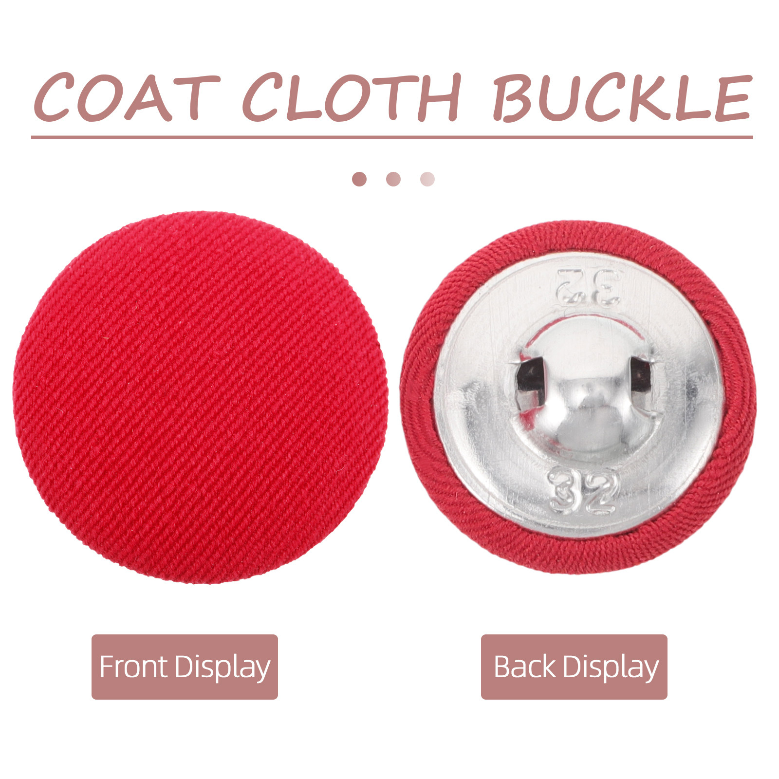 20Pcs Round Cloth Covered Butt - огляд і ціна Wool Coat Peacoat