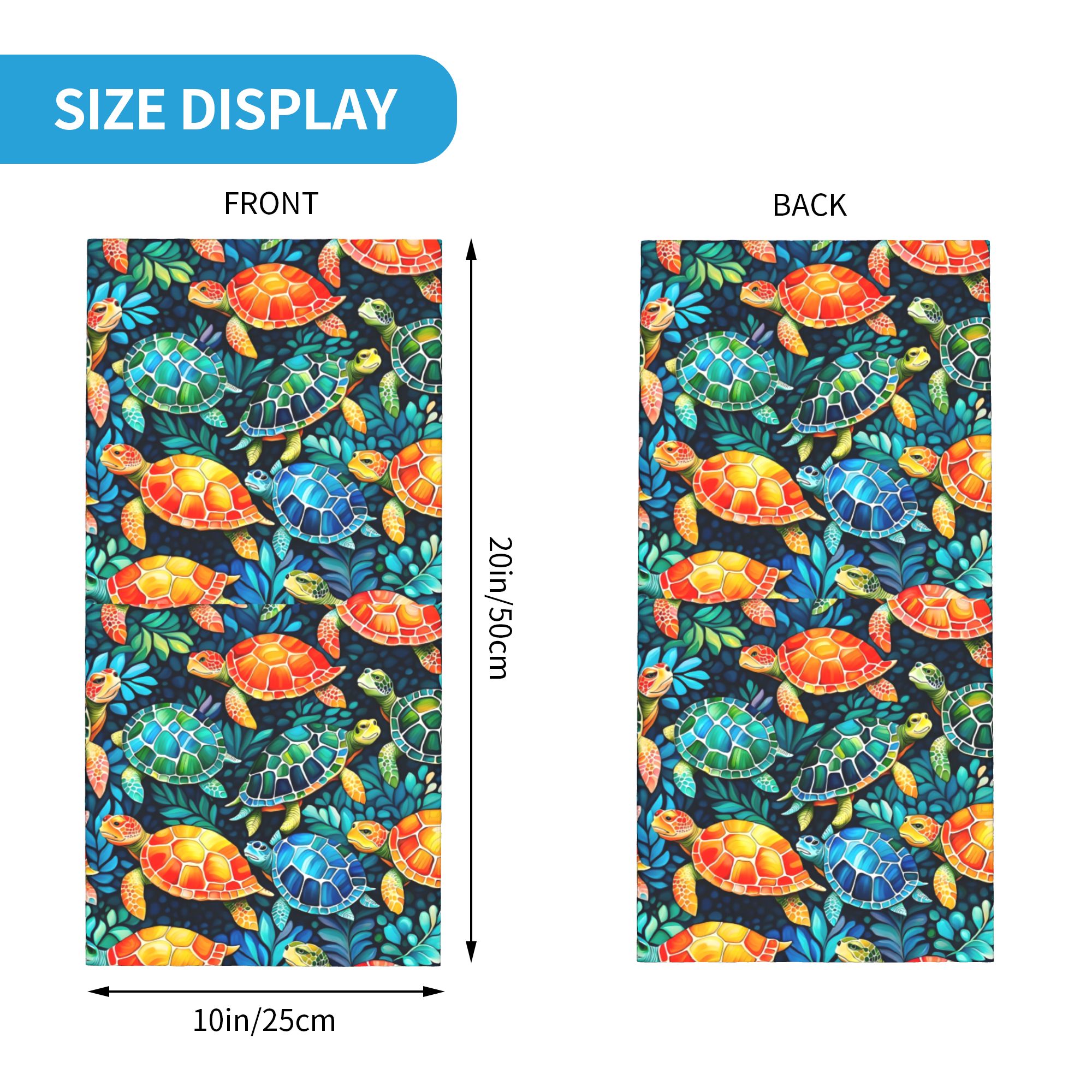 Custom Funny Colorful Sea Turt - огляд і ціна Neck Gaiter Fleece
