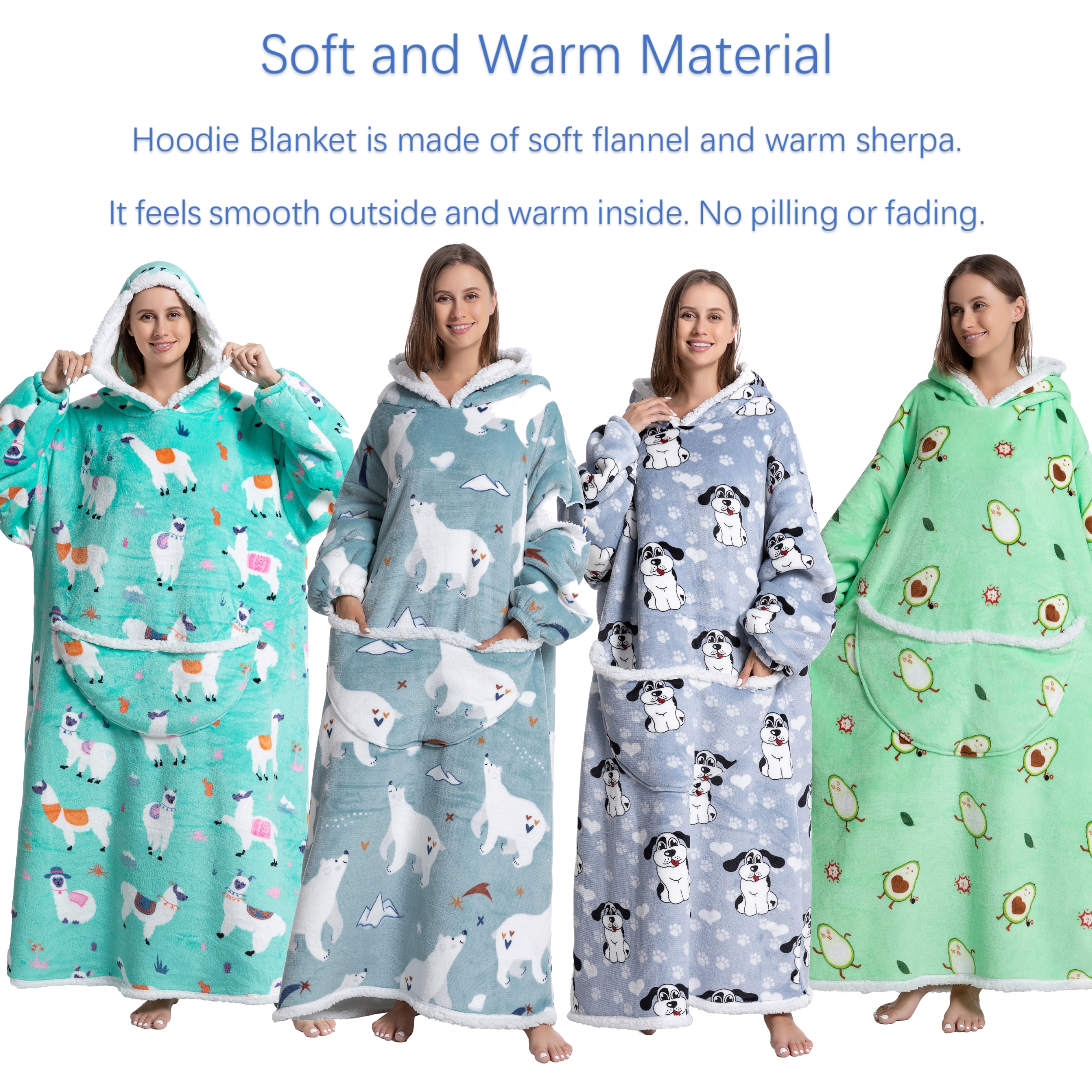 Oversized Wearable Blanket Coz - огляд і ціна Sherpa Hoodie Fleece