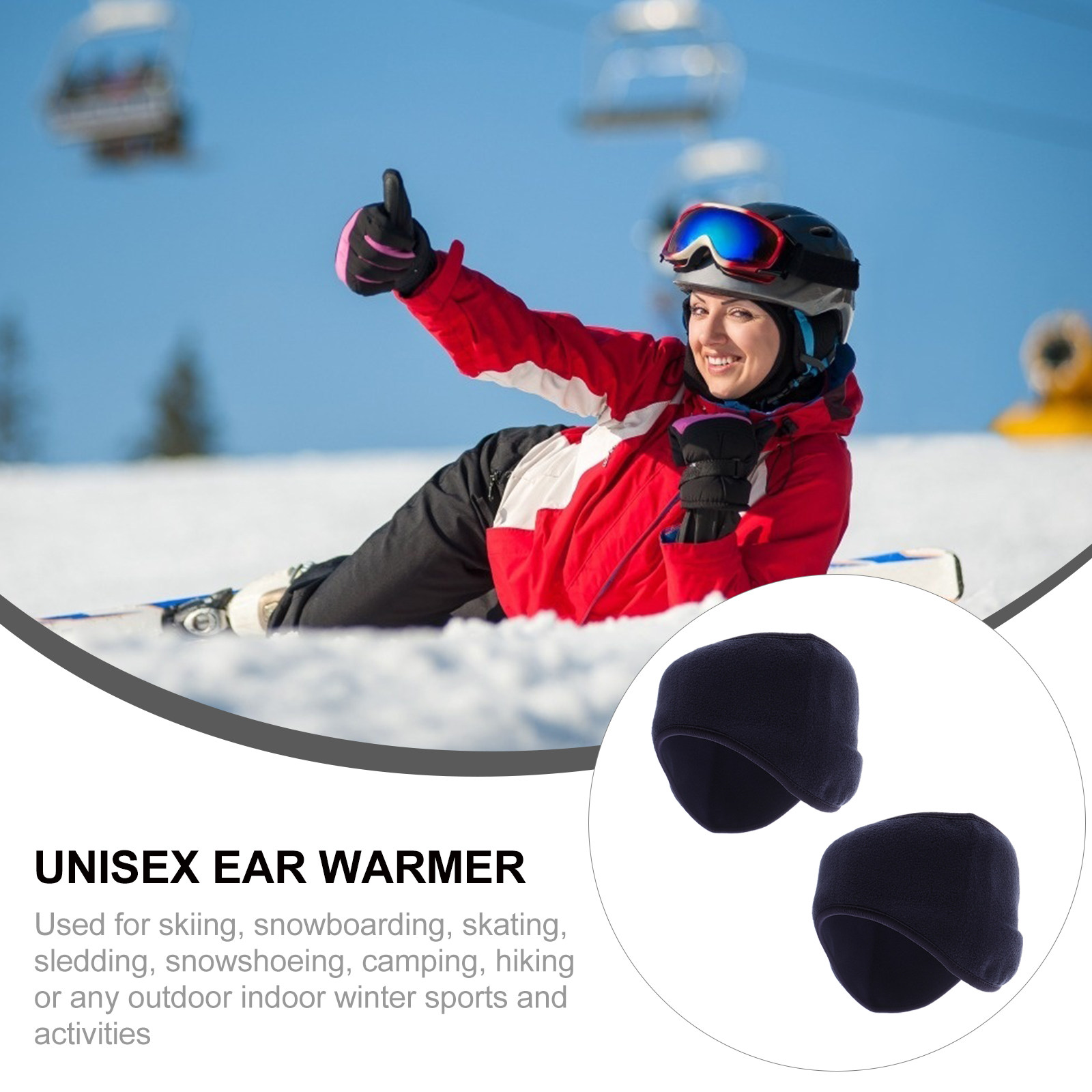 2Pcs Lightweight Stretchable P - огляд і ціна Fleece Ear Warmer Band